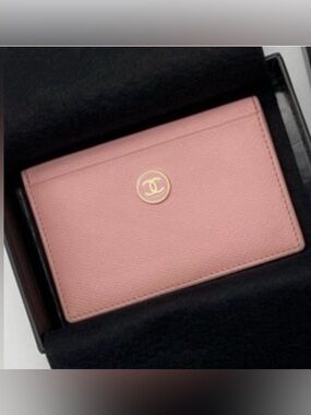 Chanel Pink Cavier Card Holder